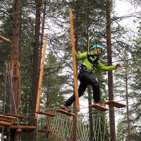 Välillä seikkailussa tarvitsee ottaa isoja askelia −Seikkailupuisto Huima